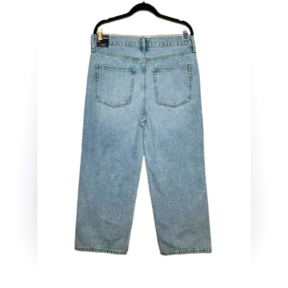 NWT J. Crew Factory 90s Vintage Baggy Jean in Light Blue Wash, Distressed, 30 - Picture 5 of 14